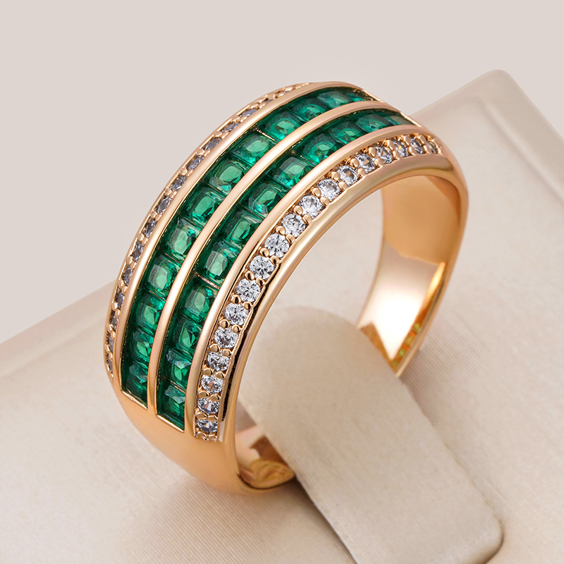 Ethnic Modern Fashion - Kinel Luxury Full Green Natural Zircon