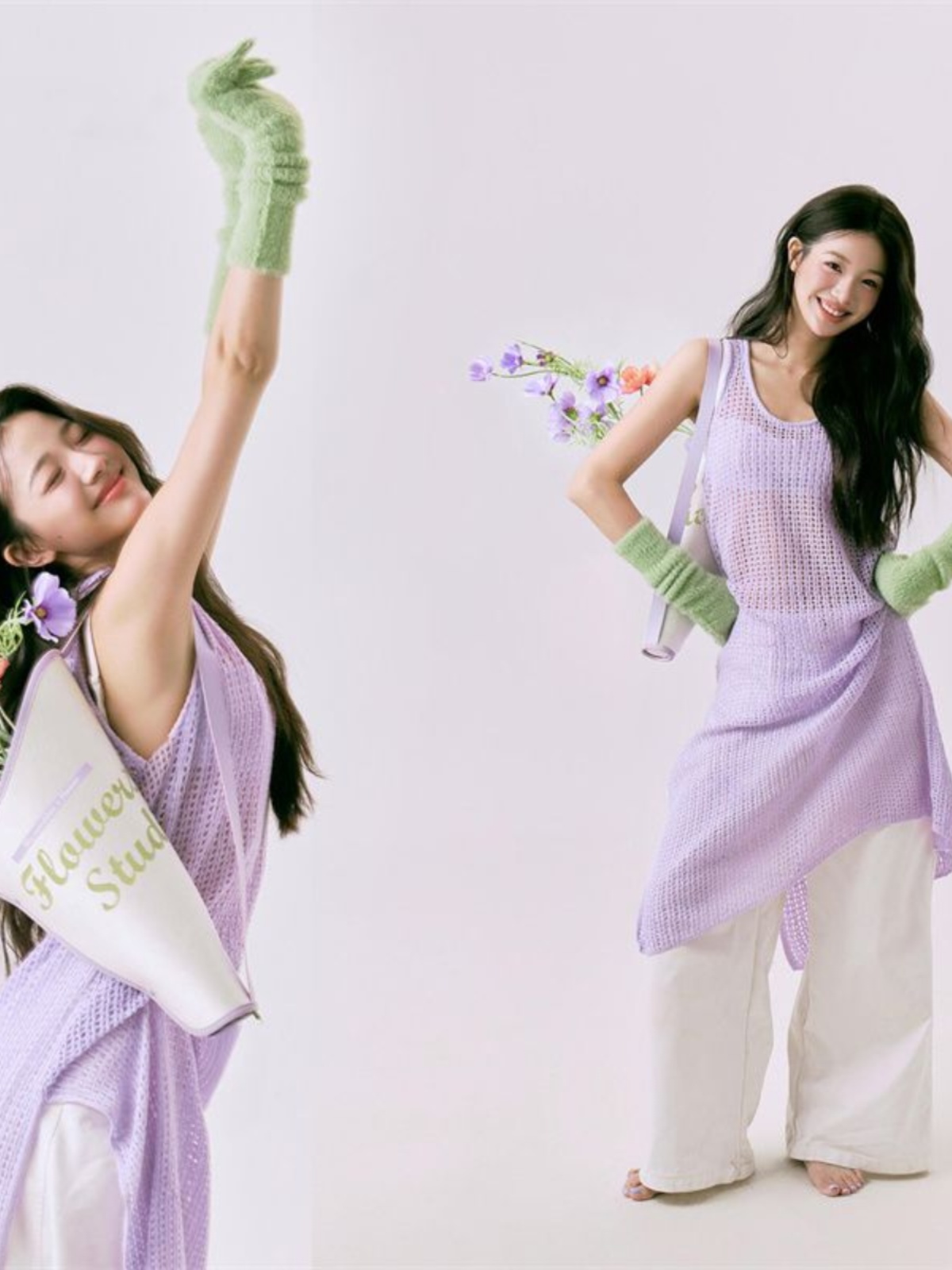 Ethnic Fashion Studio - Romantic Spring Flower Print Photography Studio