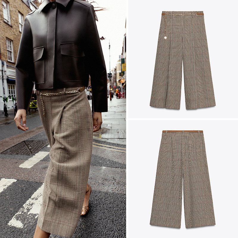 Ethnic Clothing & Online Fashion Store Khaadi Pk - High Waist Loose Plaid Long Casual