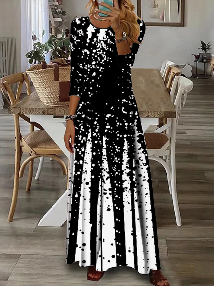Ethnic Modern Fashion - Women's Loose Casual Comfortable Maxi Dress