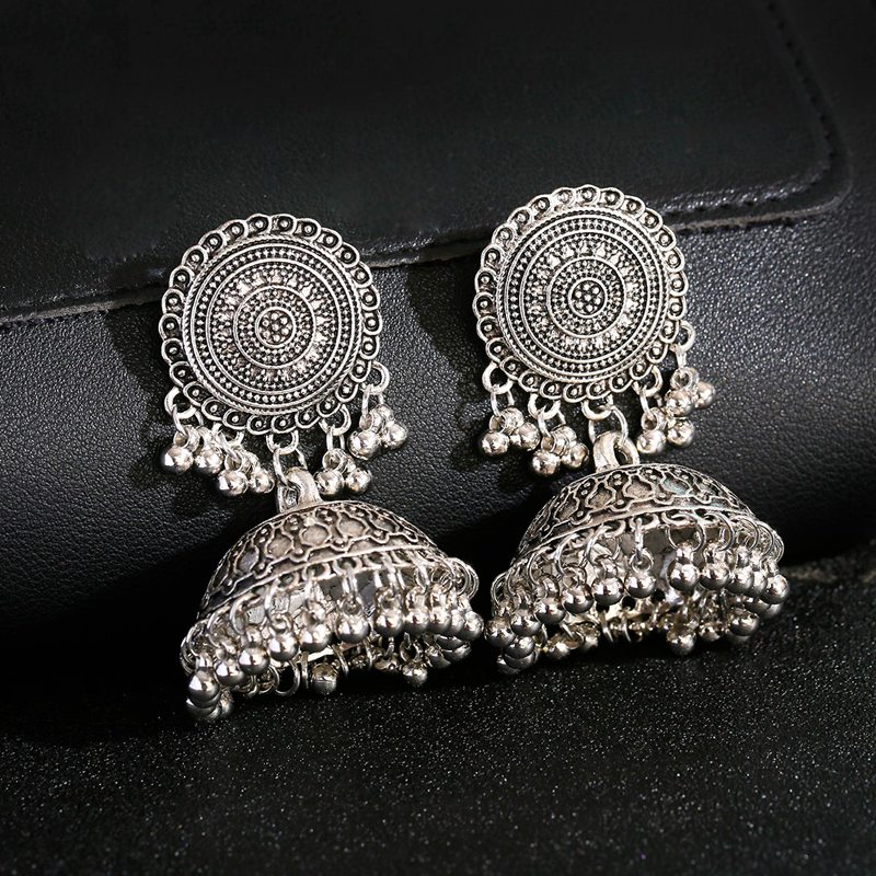 Ethnic Indian Fashion - Ethnic Women's Silver Color Bells Indian