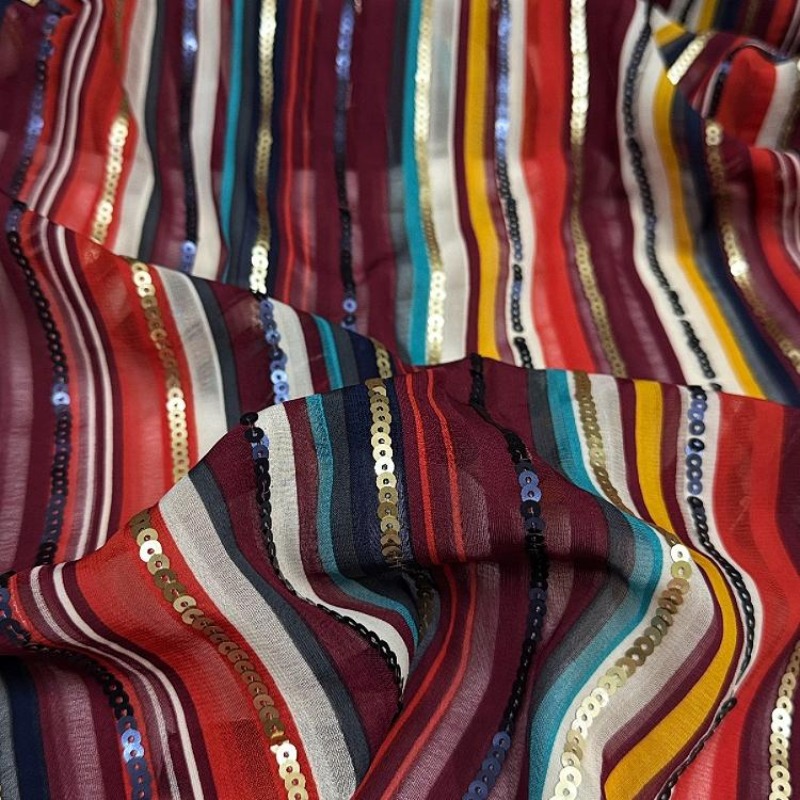 Colorful Striped Embroidered S - Ethnic Fashion Designer 评论和价格