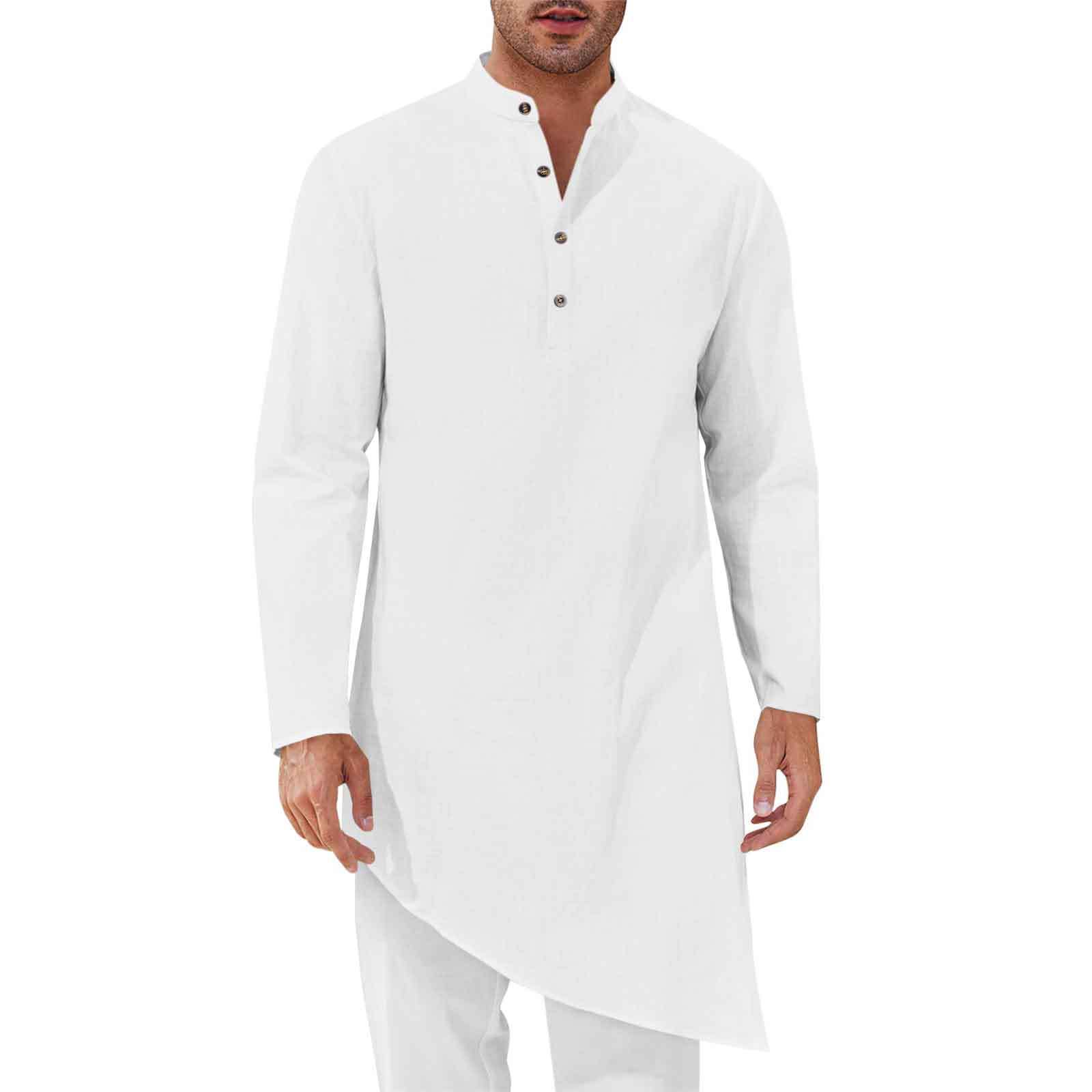 Minimalist Long Shirts Men's S - Kurta Men Cotton 评论和价格