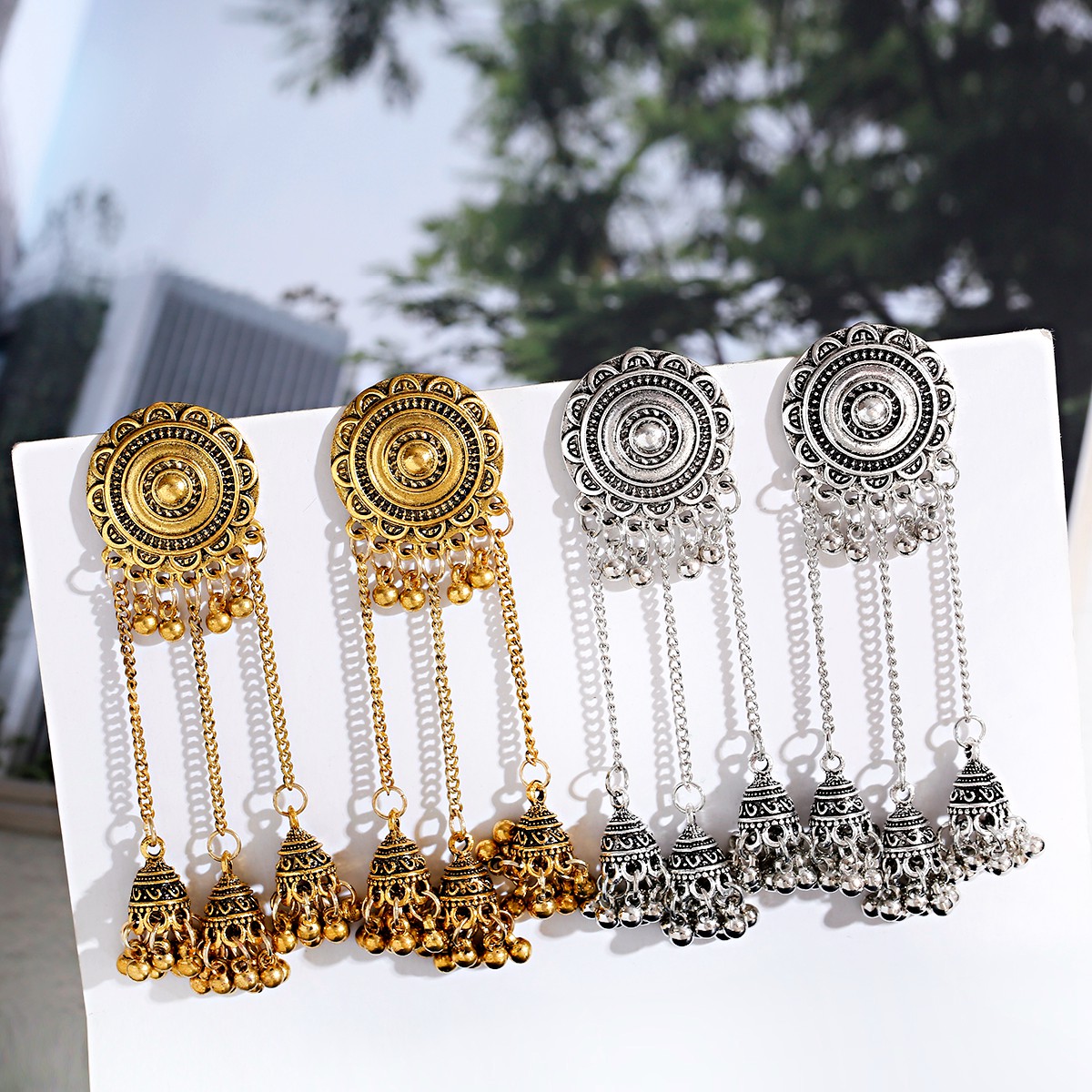 Ethnic Vintage Round Flower Lo - Ethnic Indian Fashion 评论和价格