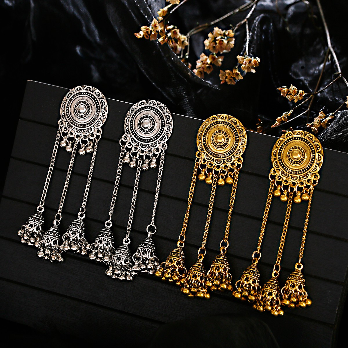 Ethnic Vintage Round Flower Lo - Ethnic Indian Fashion 评论和价格