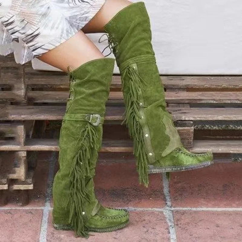 Fashion Bohemia Knee-length Wo - Ethnic Fashion Style 评论和价格