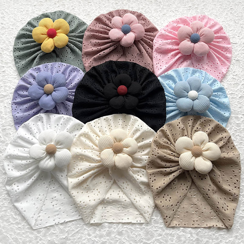 3D Flower Baby Turban Cap Summ - Ethnic Fashion India 评论和价格