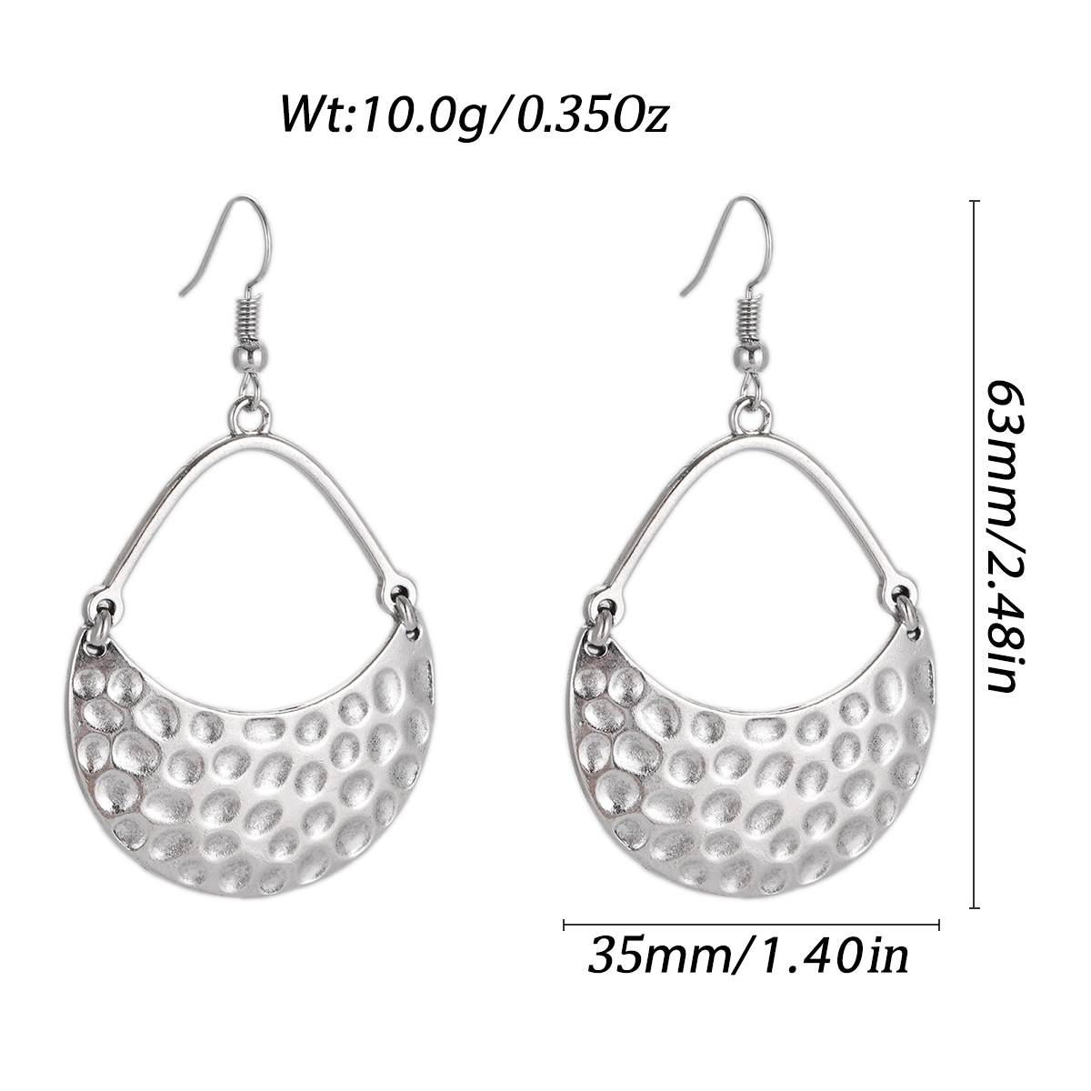 Ethnic Hammered Geometric Earr - Ethnic Indian Fashion 评论和价格