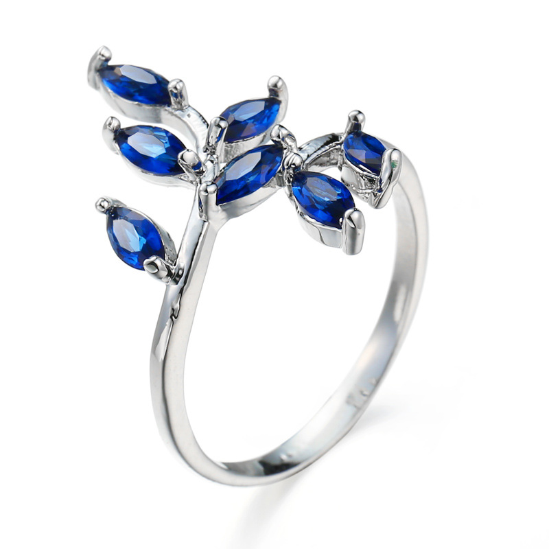 Pretty Blue Leaves Design Ring - Ethnic Fashion Designer 评论和价格