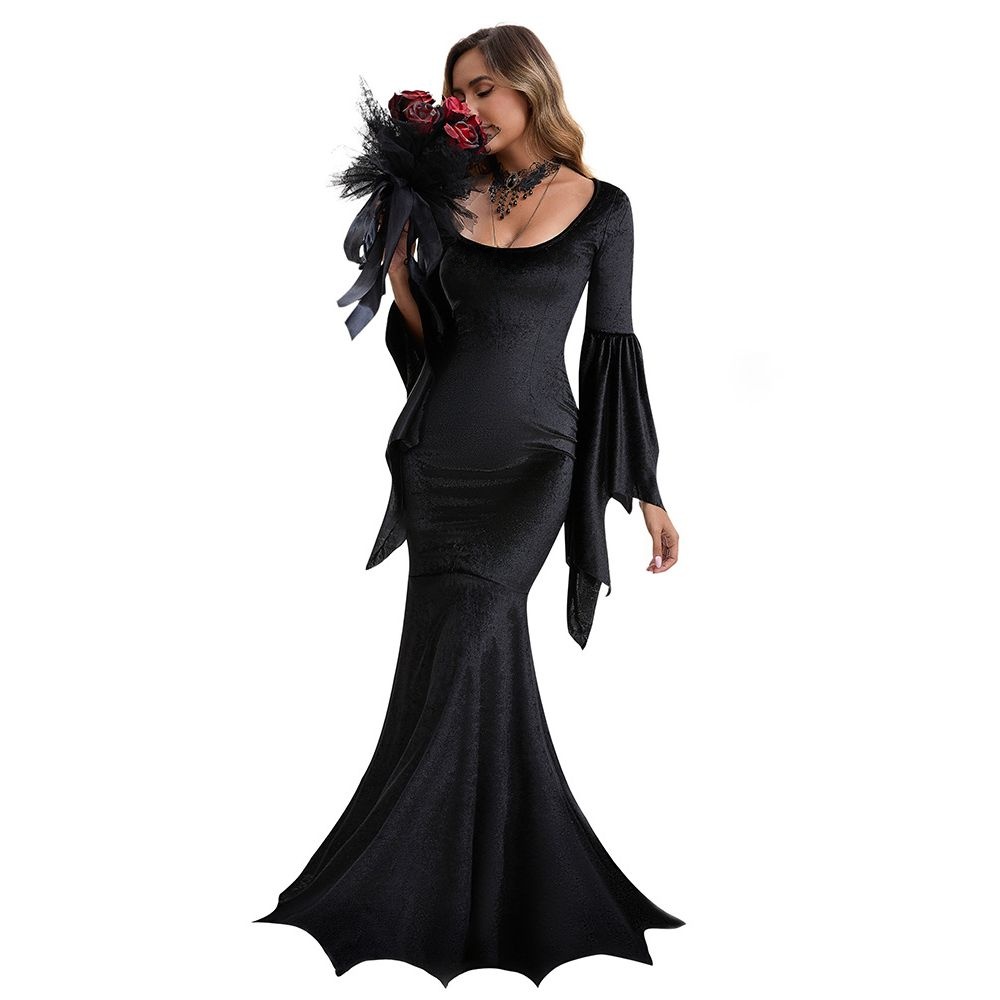 Gothic  Bat Witch Long Dress H - Ethnic Clothing & Online Fashion Store Khaadi Pk 评论和价格