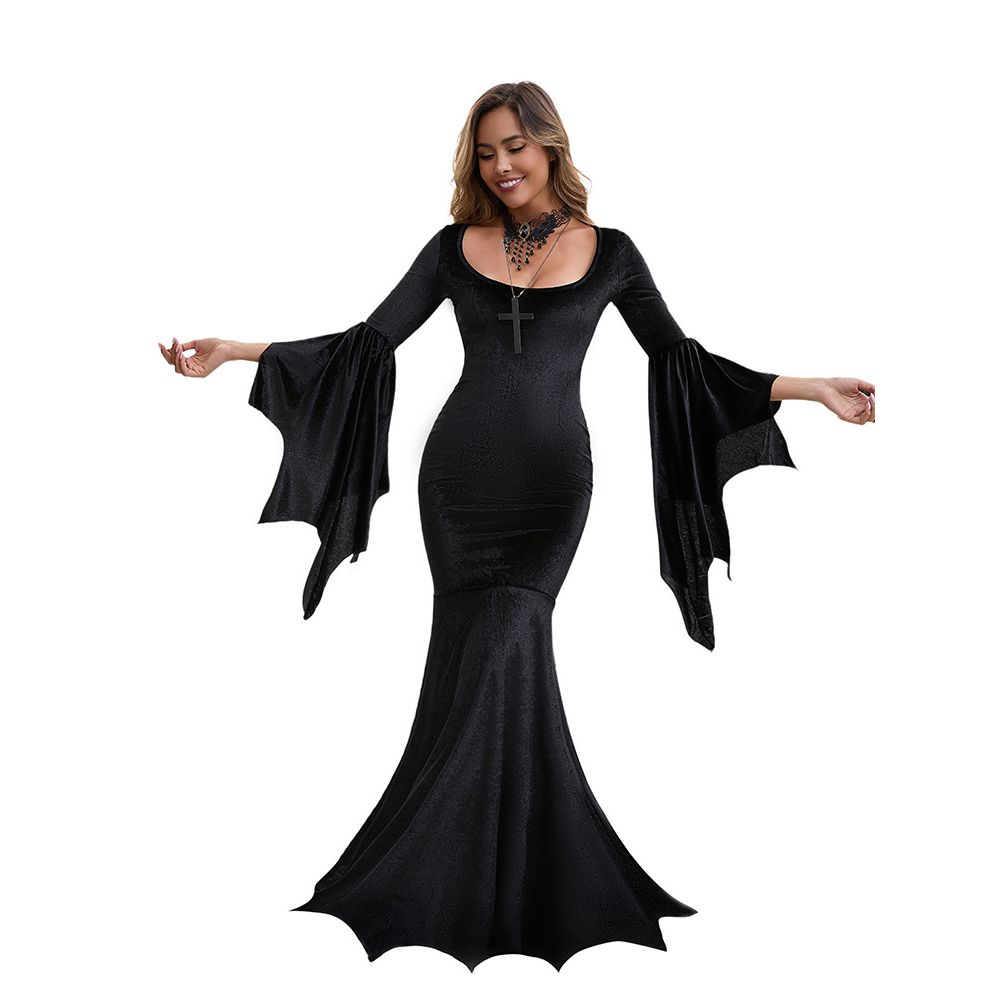 Gothic  Bat Witch Long Dress H - Ethnic Clothing & Online Fashion Store Khaadi Pk 评论和价格