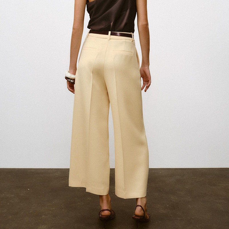 High Waist Casual Wide Leg Pan - Ethnic Fashion Style 评论和价格