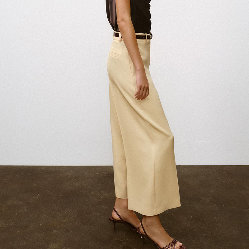 High Waist Casual Wide Leg Pan - Ethnic Fashion Style 评论和价格