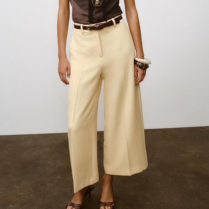 High Waist Casual Wide Leg Pan - Ethnic Fashion Style 评论和价格