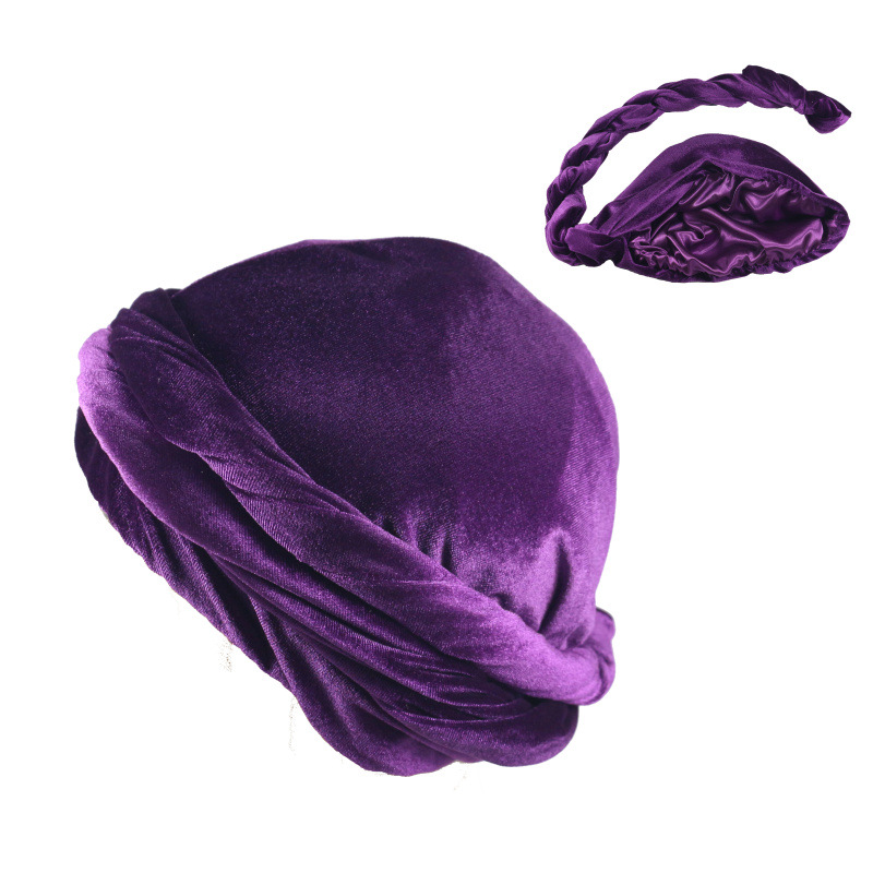 Solid Color Men's Velvet Head  - Ethnic Fashion Designer 评论和价格