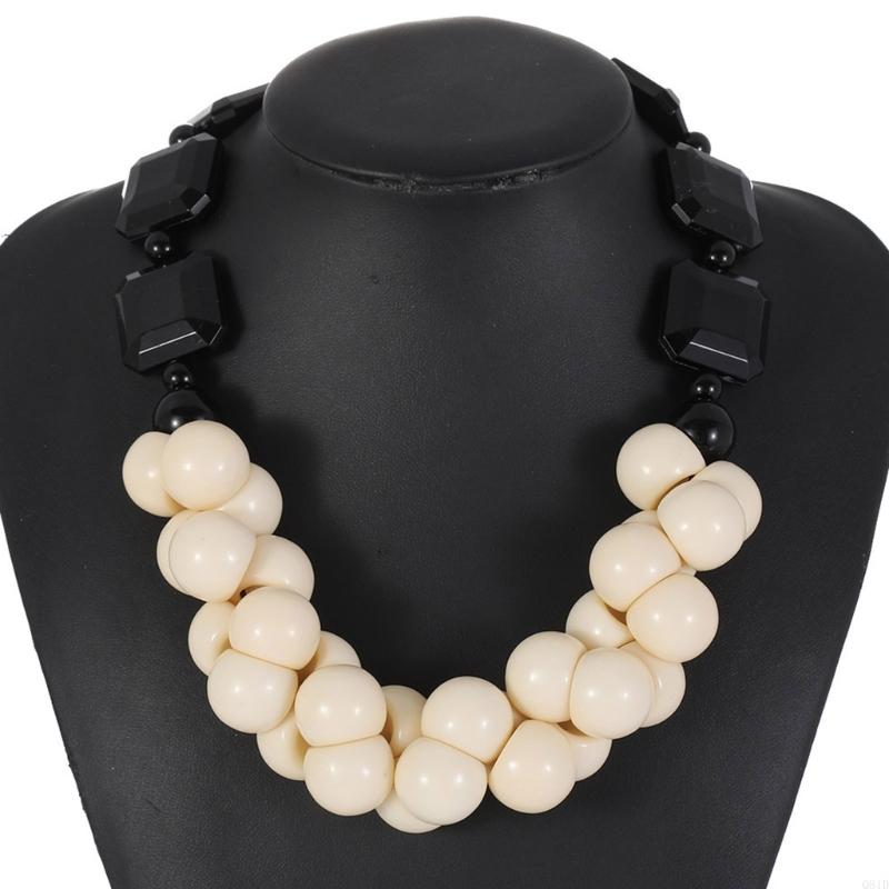  Layer Resin Beads Necklace Ha - Ethnic Wear Fashion Designer 评论和价格