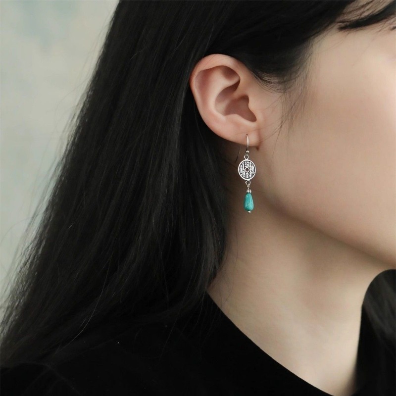 925 Sterling Silver Earrings A - Ethnic Modern Fashion 评论和价格