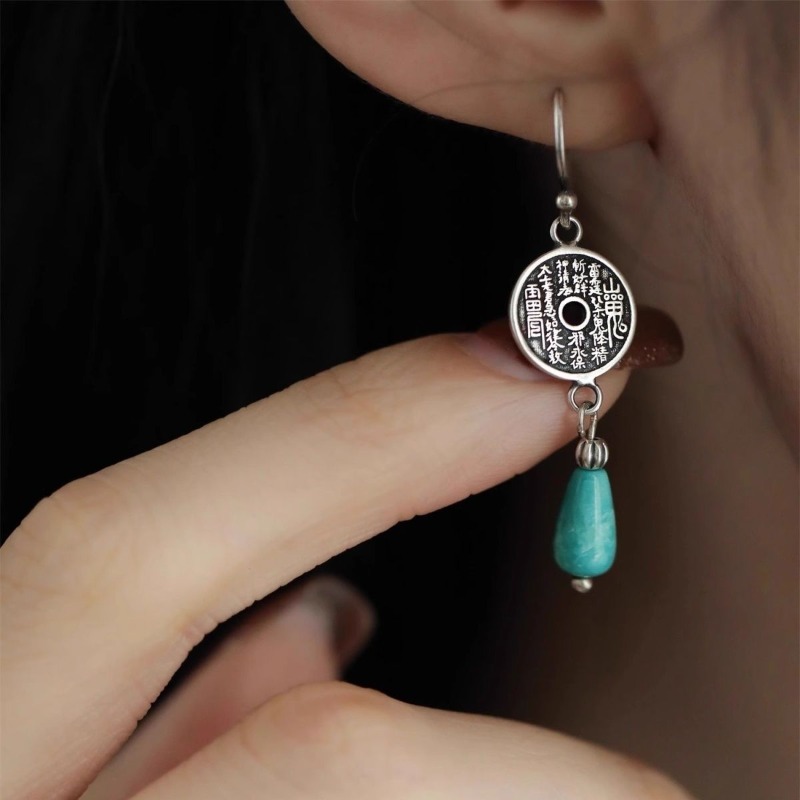 925 Sterling Silver Earrings A - Ethnic Modern Fashion 评论和价格