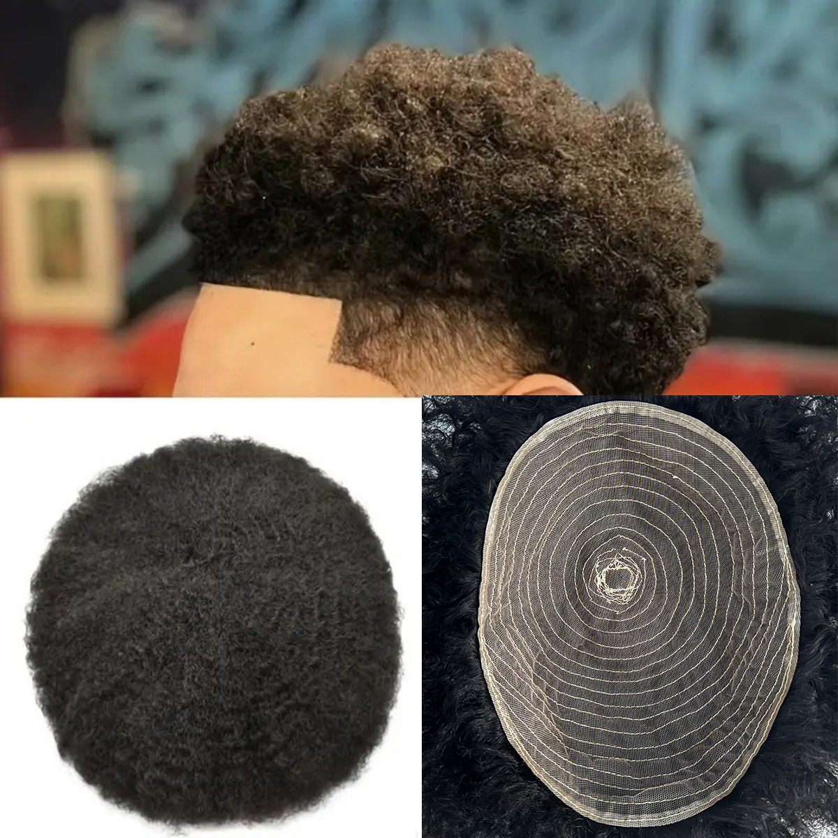 Afro Style Hair Toupee for Men - Ethnic Fashion India 评论和价格