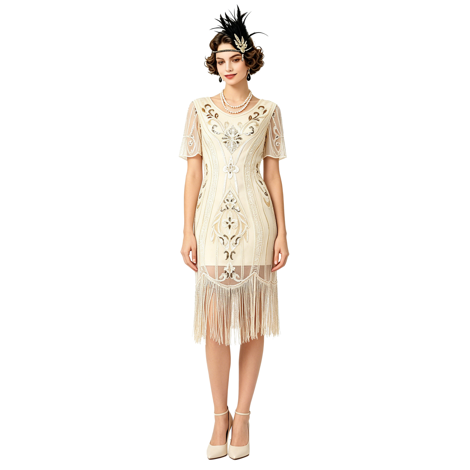 New Vintage Sequin Tassel Dres - Ethnic Fashion Dress 评论和价格