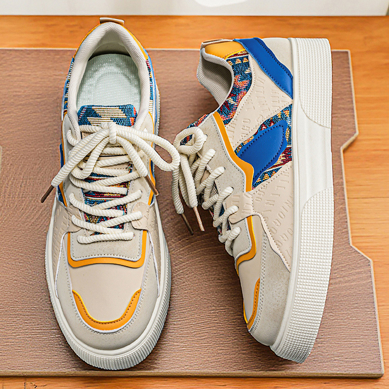 Men's Vintage Patchwork Platfo - Ethnic Fashion Walk 评论和价格