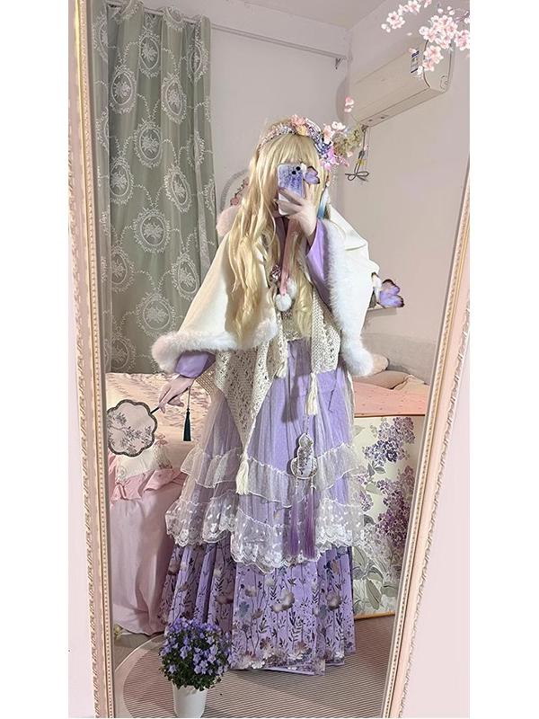 Purple Hanbok Set Daily Cute L - Hanbok Modern Set 评论和价格