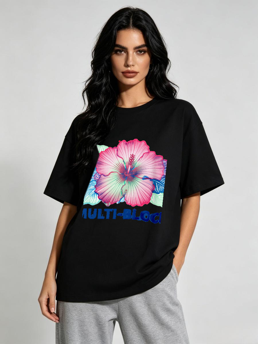 T Shirts Woman Block Print Han - Ethnic Wear Fashion Designer 评论和价格
