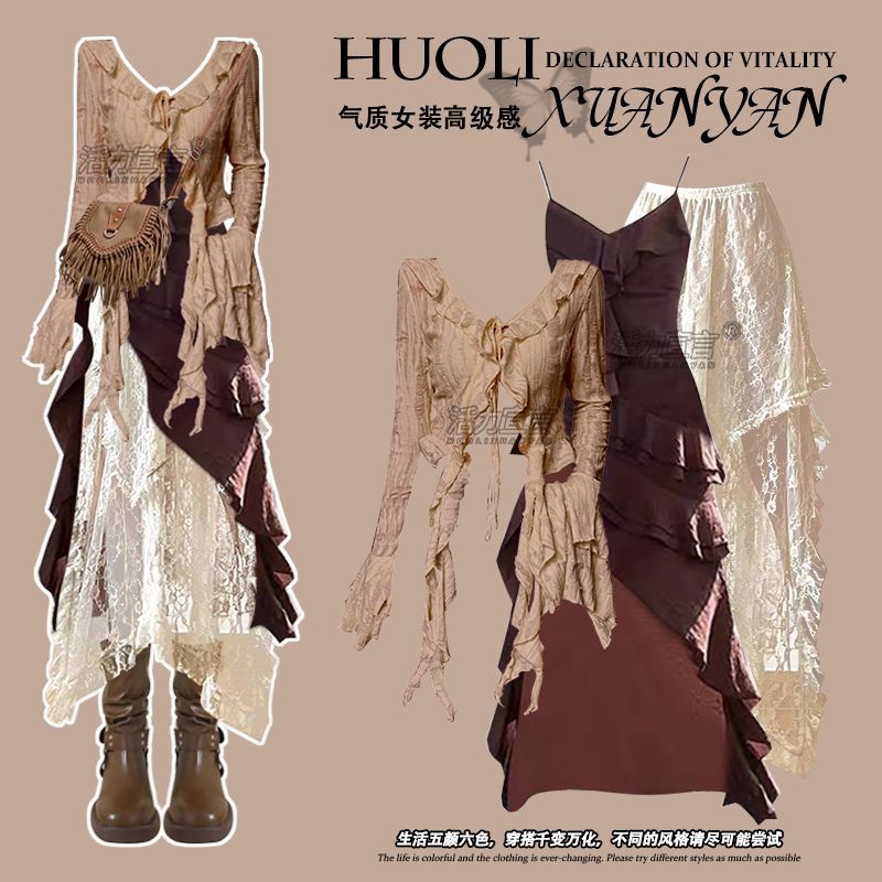 Autumn New Irregular Slim Fit  - Ethnic Fashion Dress 评论和价格