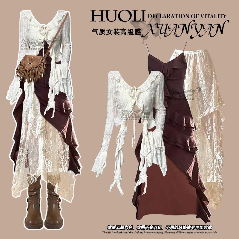 Autumn New Irregular Slim Fit  - Ethnic Fashion Dress 评论和价格