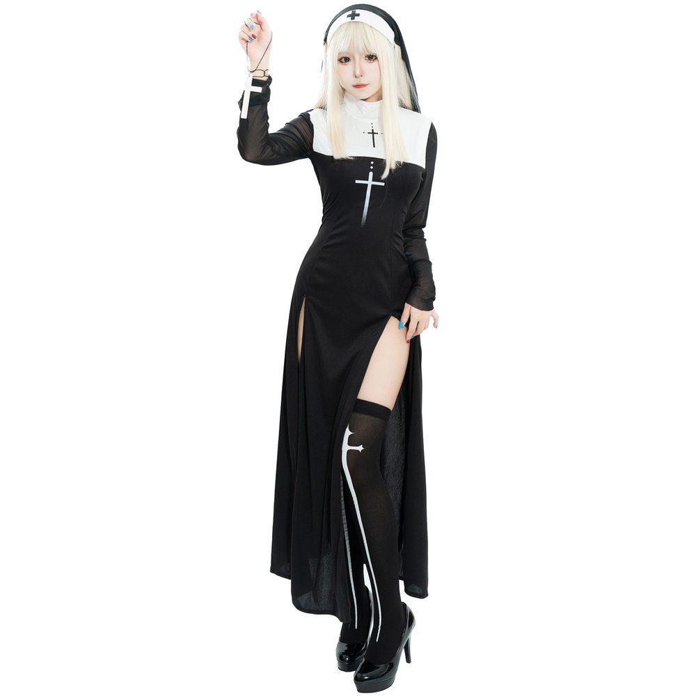 Maria Nun Costume Dress Stage  - Ethnic Fashion Dress 评论和价格