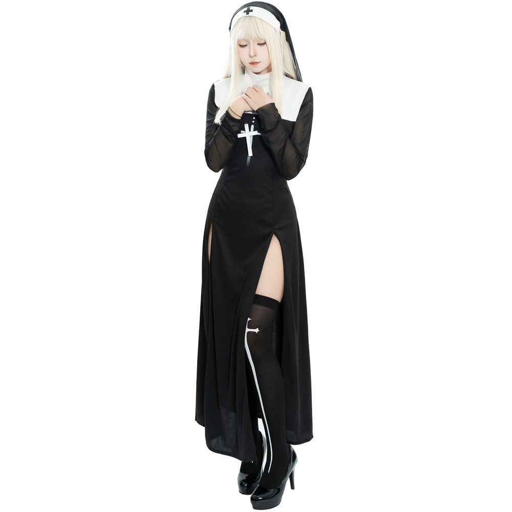 Maria Nun Costume Dress Stage  - Ethnic Fashion Dress 评论和价格