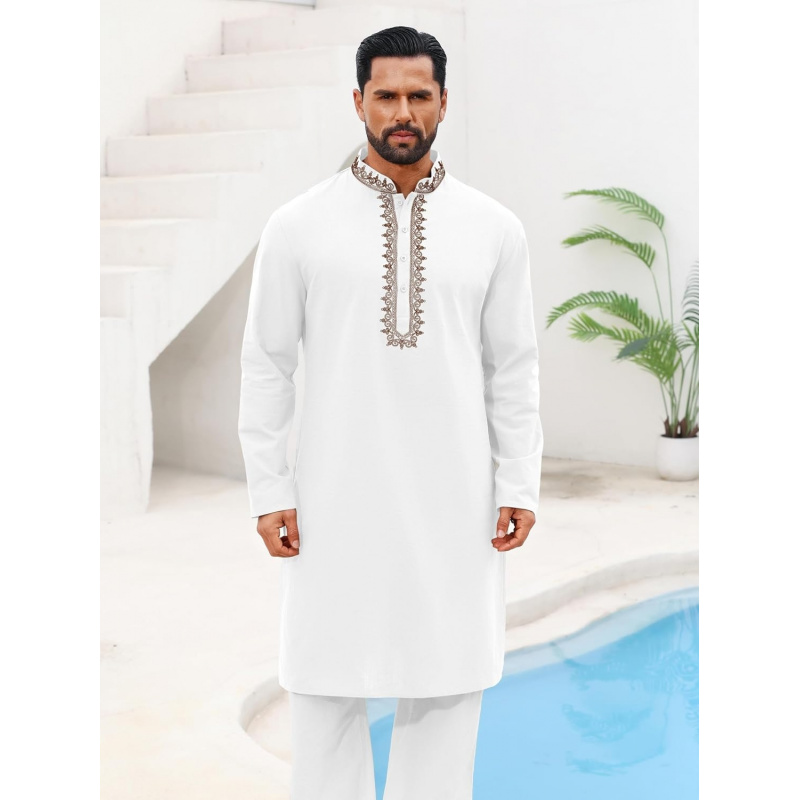 Mens Kaftan Thobe Cotton Henle - Kurta Men Cotton 评论和价格