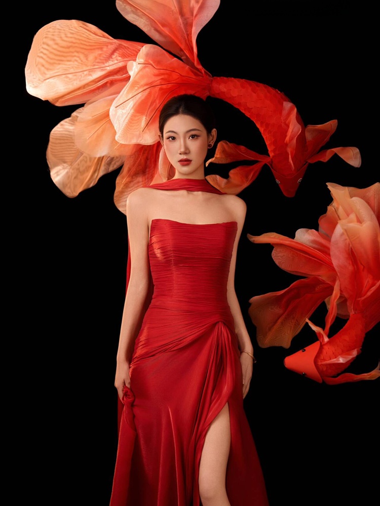 2026 New Year Red Lucky Carp C - Ethnic Fashion Shoot 评论和价格