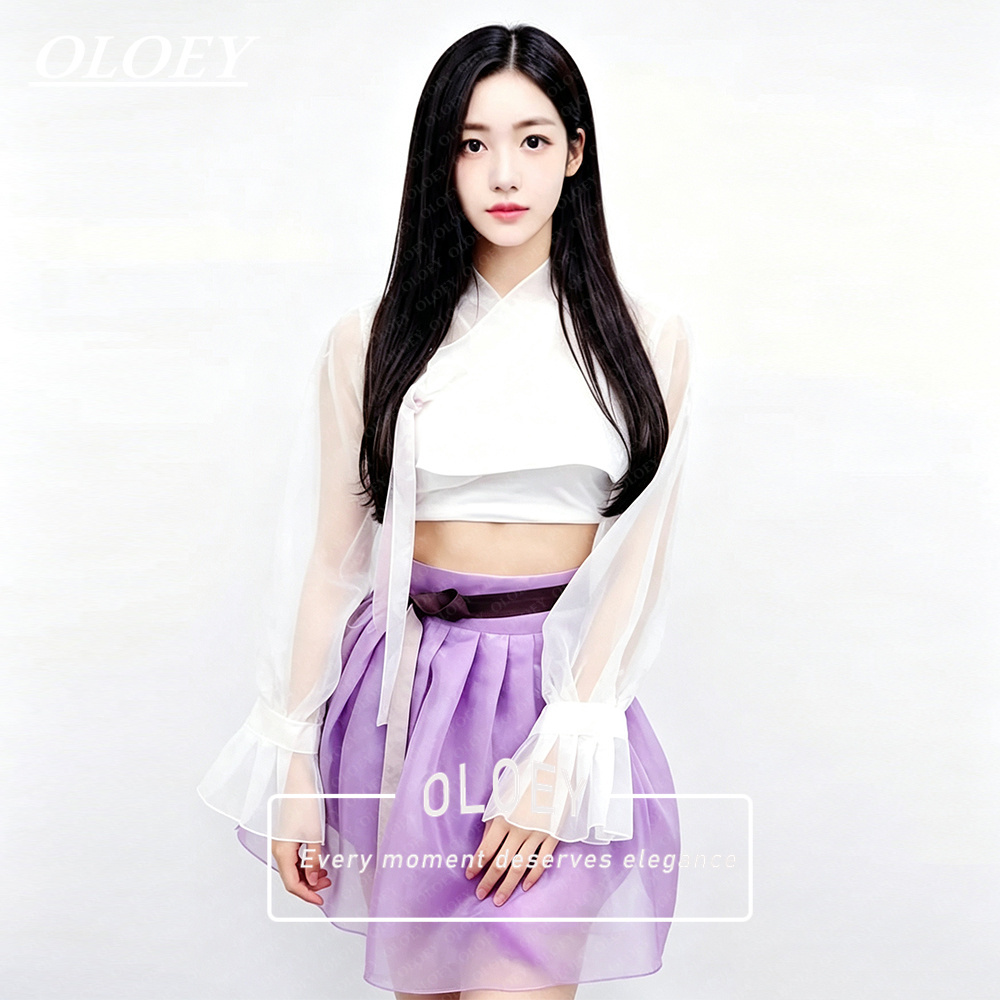 OLOEY Modern Purple Ivory Shor - Hanbok Modern Set 评论和价格