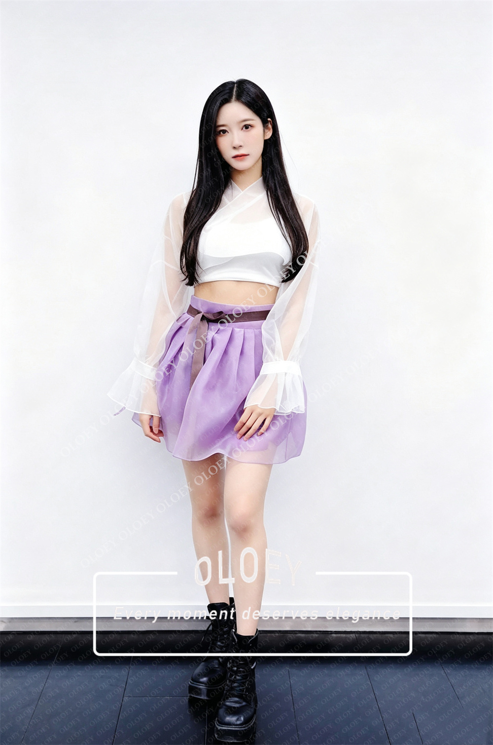 OLOEY Modern Purple Ivory Shor - Hanbok Modern Set 评论和价格