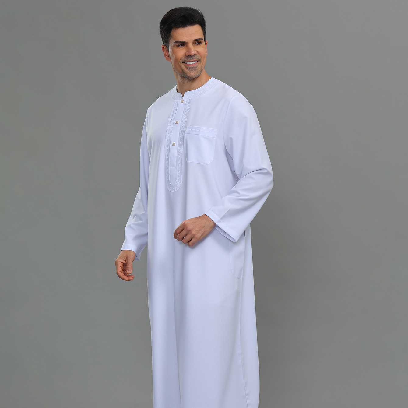Mens Kaftan Thobe Button Down  - Kurta Men Cotton 评论和价格