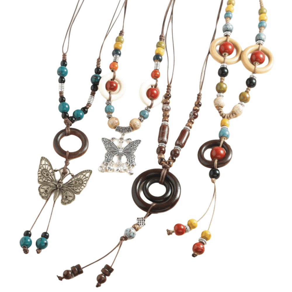 Ethnic Style Butterfly Pendant - Ethnic Wear Fashion Designer 评论和价格
