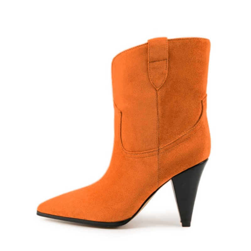Bicolor Spike Heels Pull On Fa - Ethnic Fashion Style 评论和价格