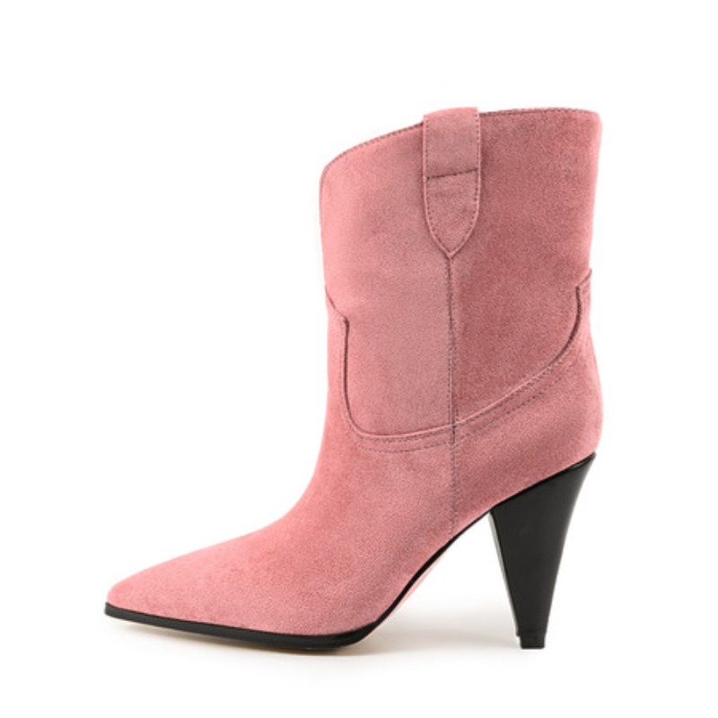 Bicolor Spike Heels Pull On Fa - Ethnic Fashion Style 评论和价格