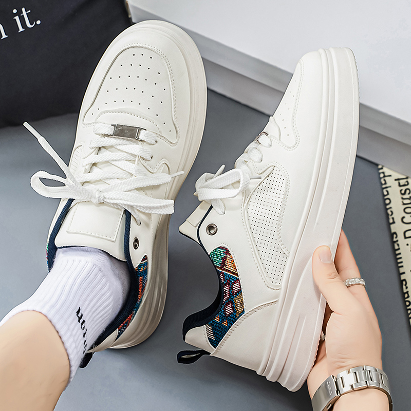 Men's White Platform Skate Sho - Ethnic Fashion Walk 评论和价格
