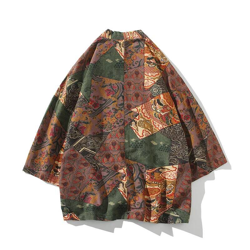 Ethnic Style Print Yukata Men  - Ethnic Fashion Style 评论和价格