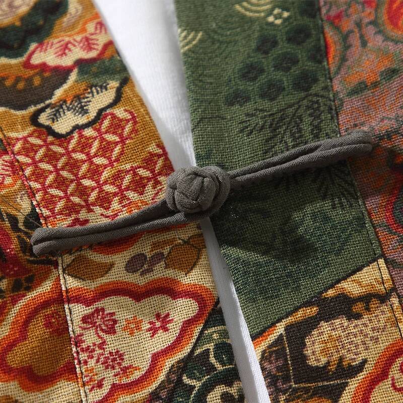 Ethnic Style Print Yukata Men  - Ethnic Fashion Style 评论和价格